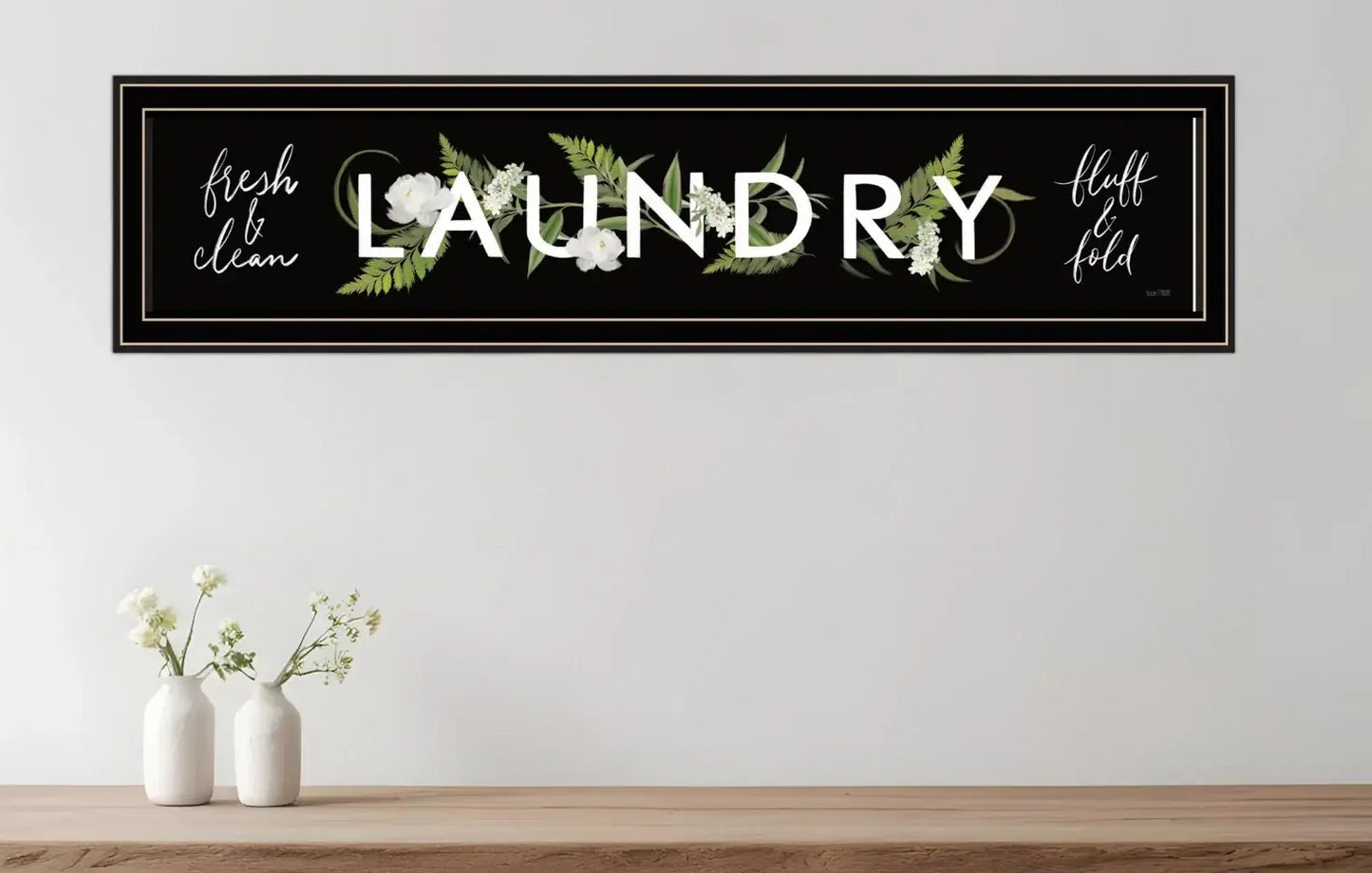 Laundry Fresh and Clean 1 Black Framed Print Bathroom Wall Art - Homeroots - Flyclothing LLC