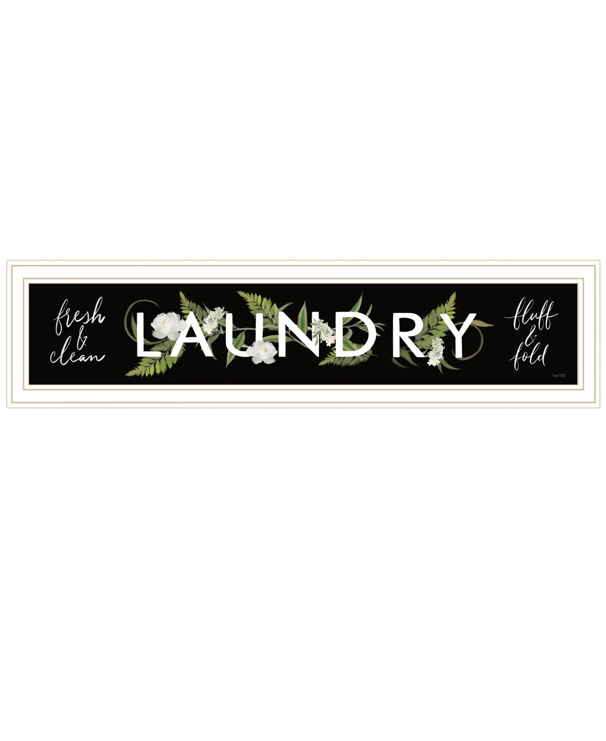 Laundry Fresh and Clean 2 White Framed Print Bathroom Wall Art - Homeroots - Flyclothing LLC