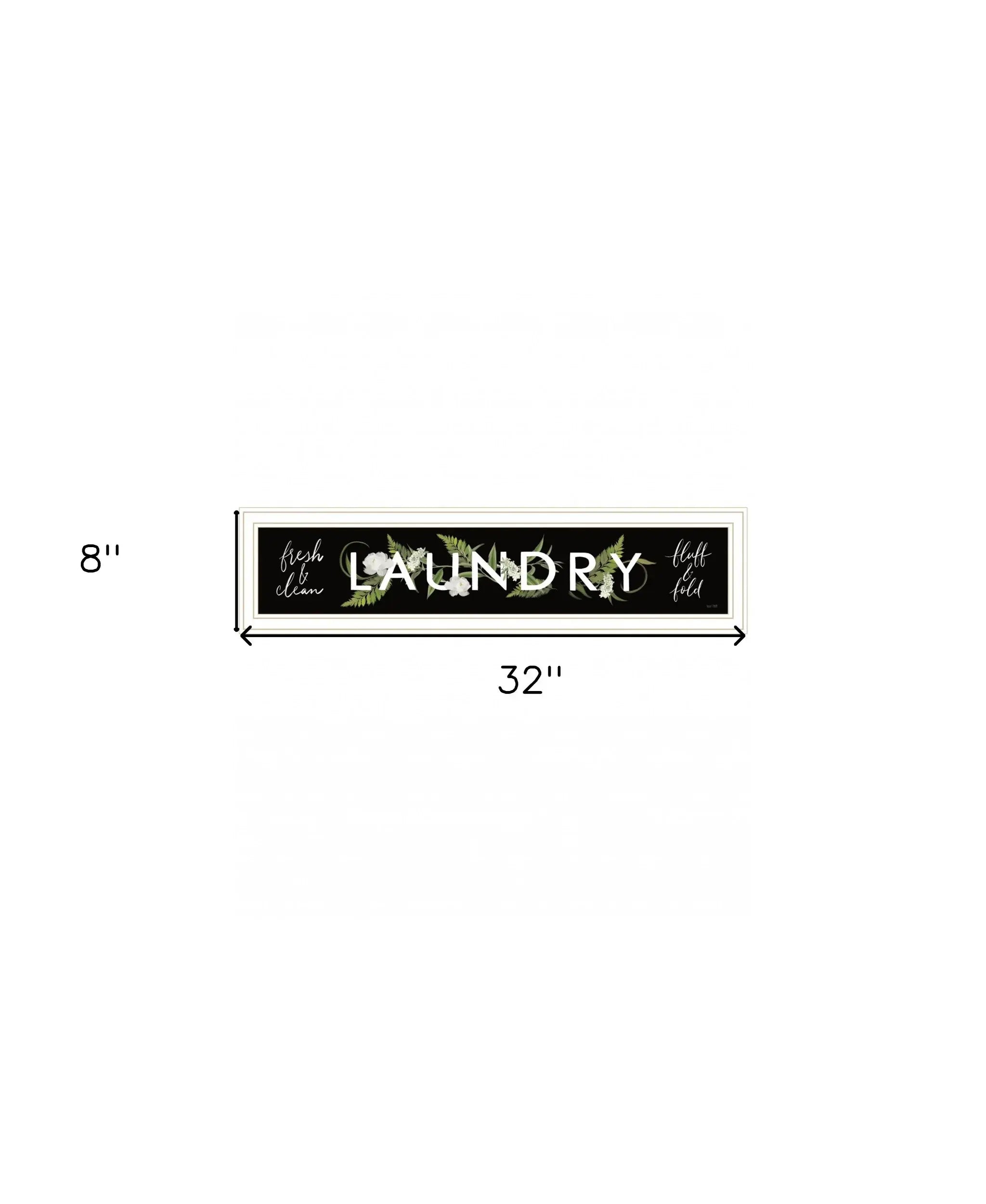Laundry Fresh and Clean 2 White Framed Print Bathroom Wall Art - Homeroots - Flyclothing LLC