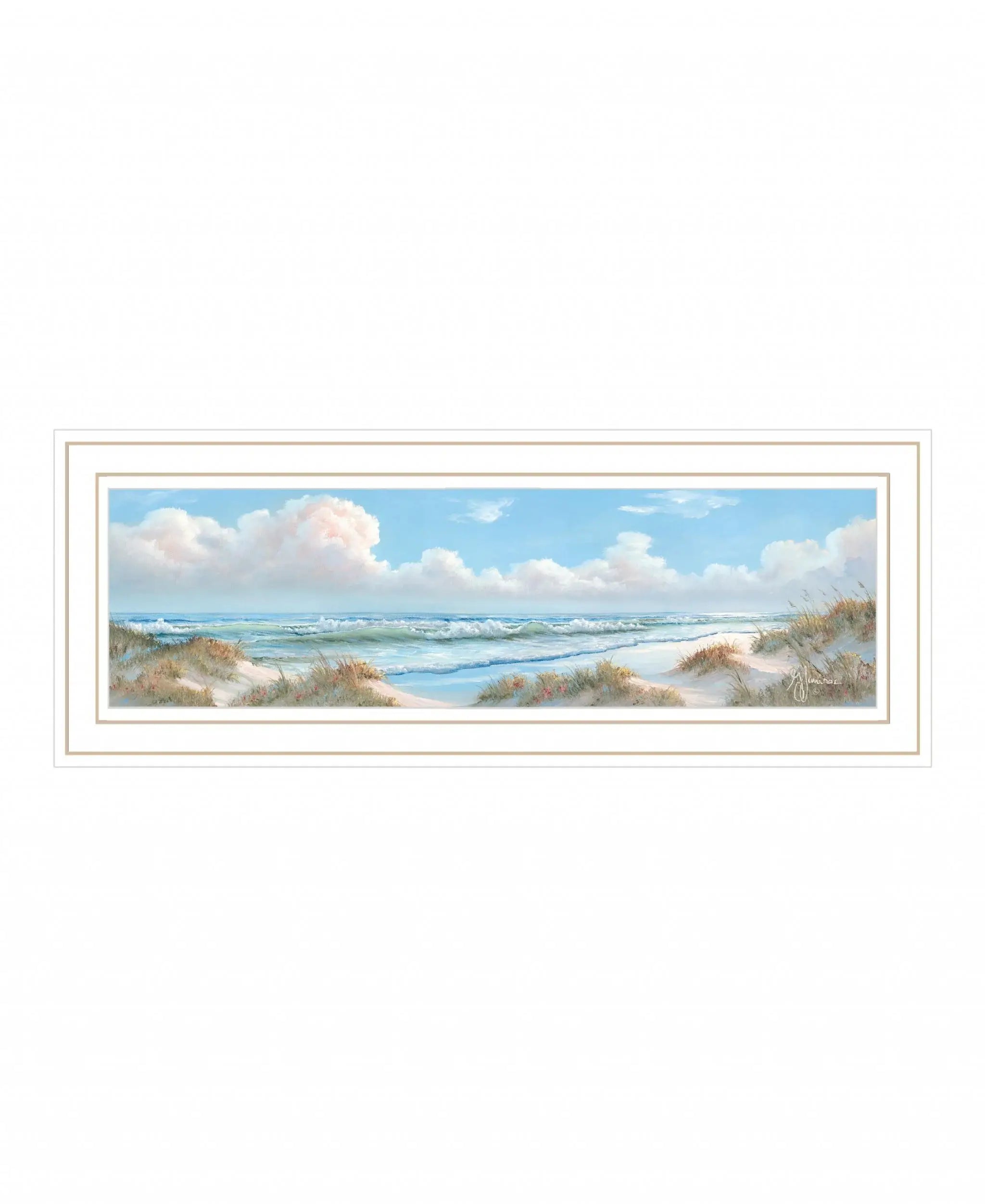 Seascape I 3 White Framed Print Wall Art - Homeroots - Flyclothing LLC