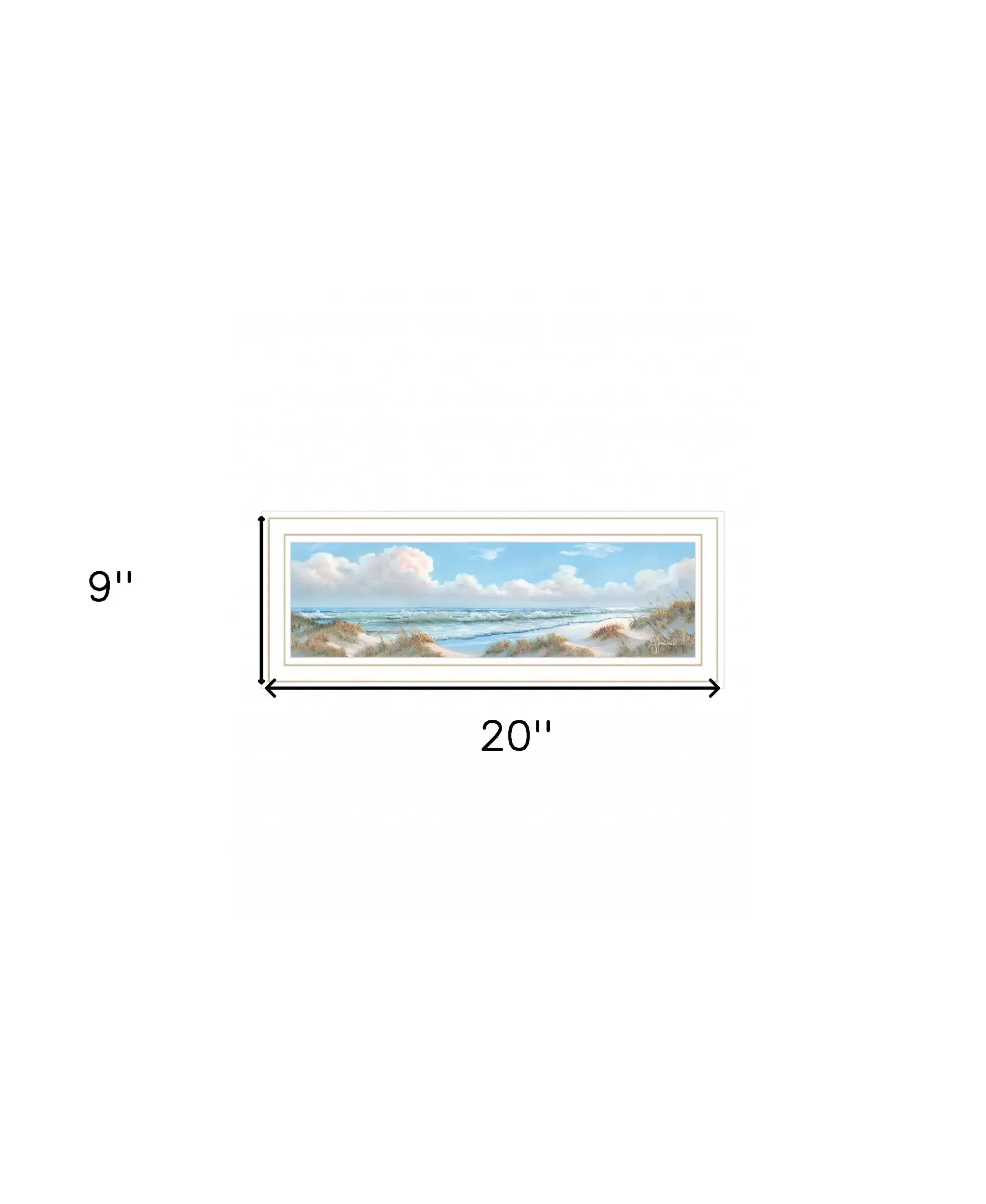 Seascape I 3 White Framed Print Wall Art - Homeroots - Flyclothing LLC