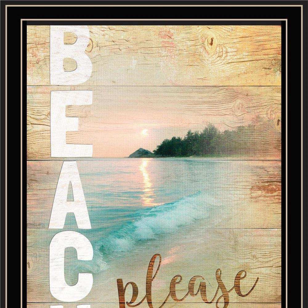 Beach Please 2 Black Framed Print Wall Art - Homeroots - Flyclothing LLC