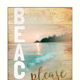 Beach Please 3 White Framed Print Wall Art - Homeroots