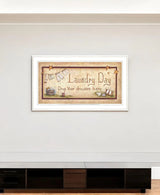 Drop Your Drawers Here White Framed Print Bathroom Wall Art - Homeroots - Flyclothing LLC