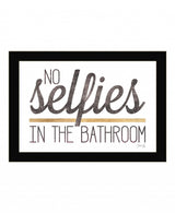 No Selfies in the Bathroom 4 Black Framed Print Bathroom Wall Art - Homeroots - Flyclothing LLC