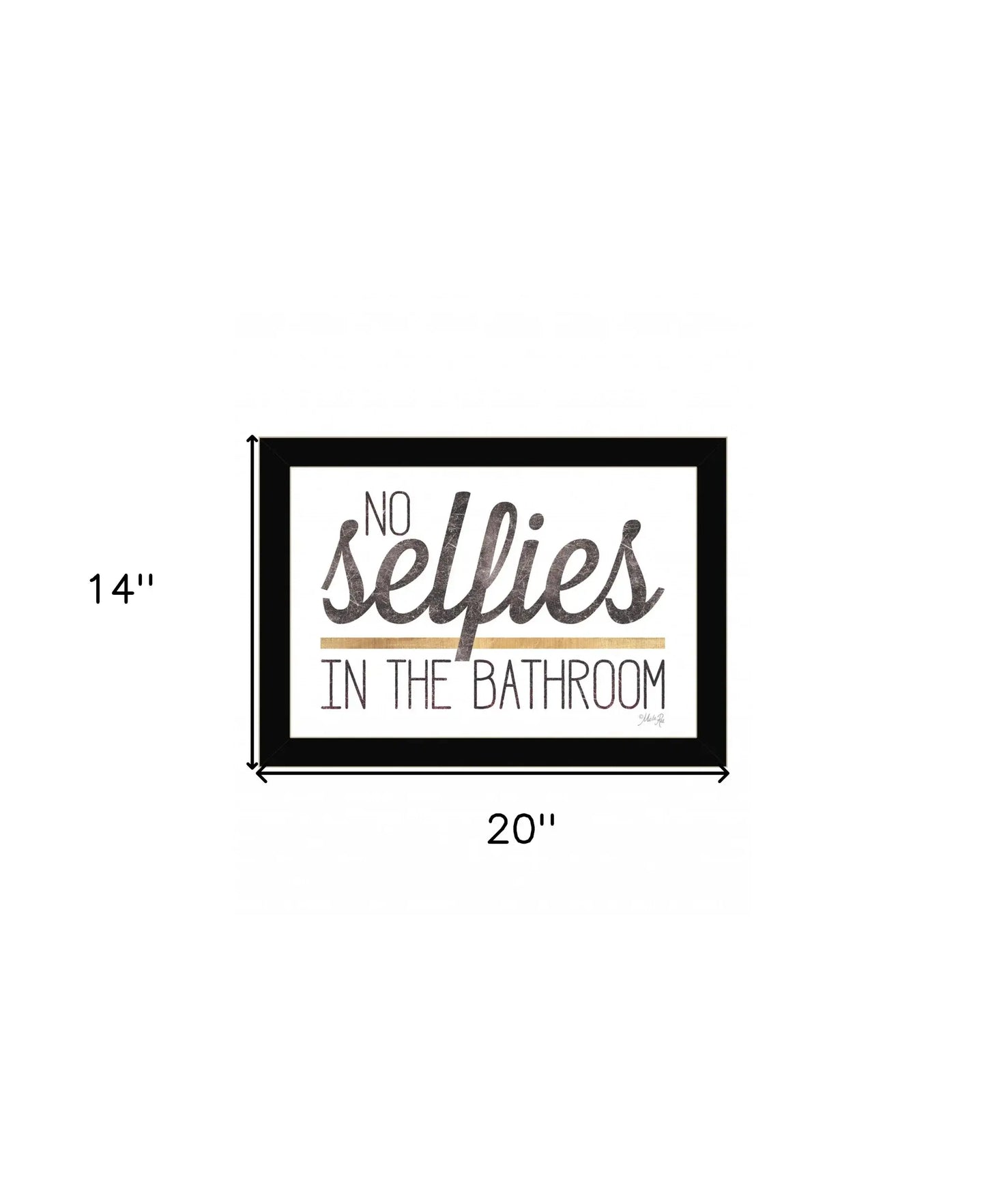 No Selfies in the Bathroom 4 Black Framed Print Bathroom Wall Art - Homeroots - Flyclothing LLC