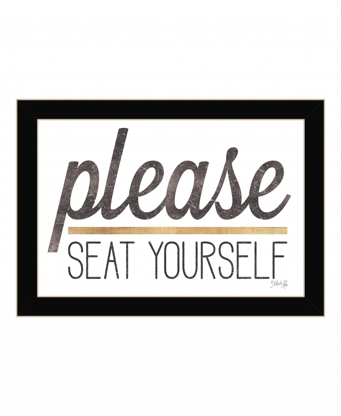 Please Seat Yourself 1 Black Framed Print Wall Art - Homeroots - Flyclothing LLC