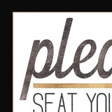 Please Seat Yourself 1 Black Framed Print Wall Art - Homeroots
