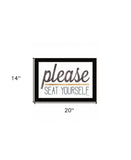 Please Seat Yourself 1 Black Framed Print Wall Art - Homeroots - Flyclothing LLC