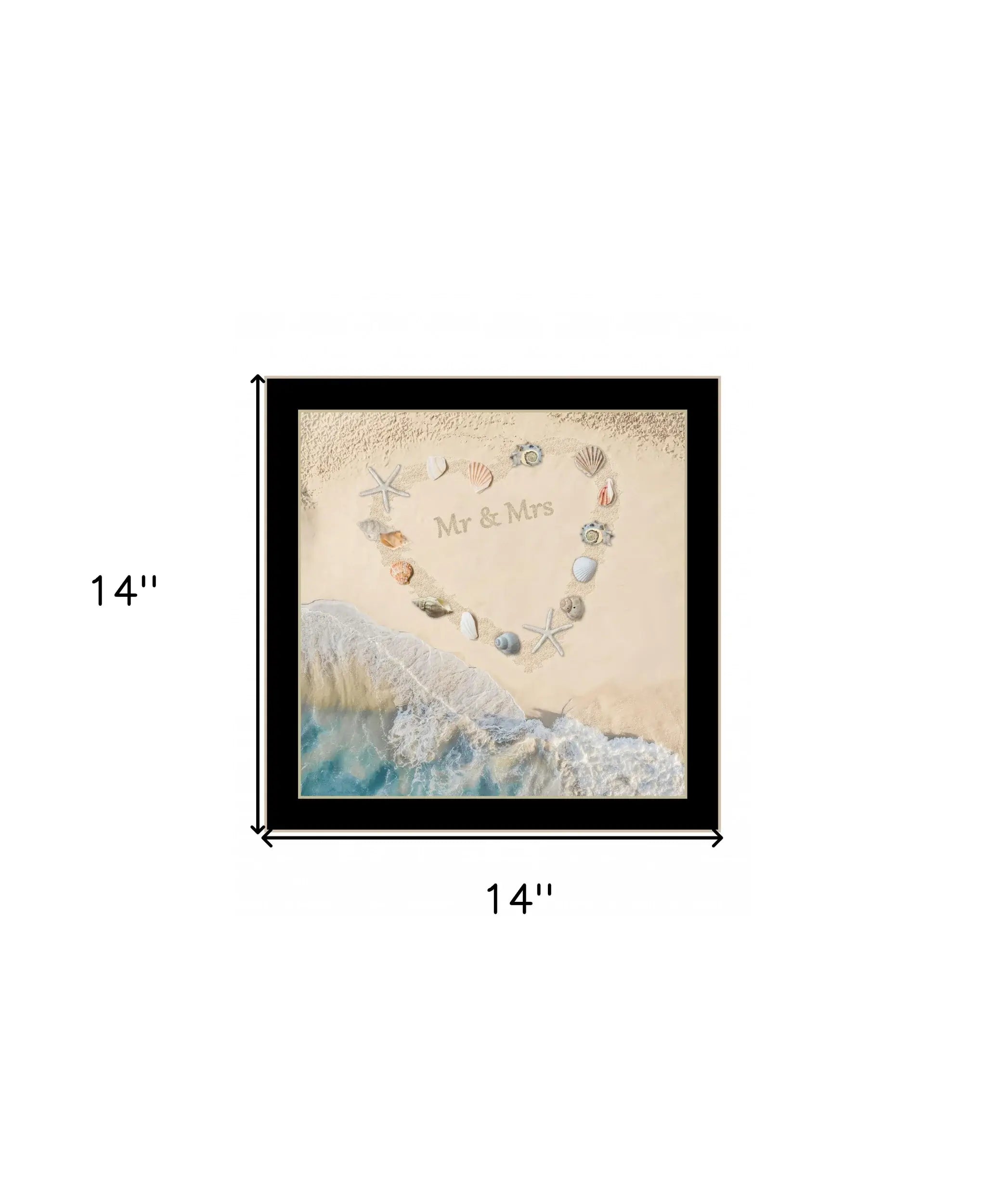 Marriage is a Beach 1 Black Framed Print Wall Art - Homeroots - Flyclothing LLC