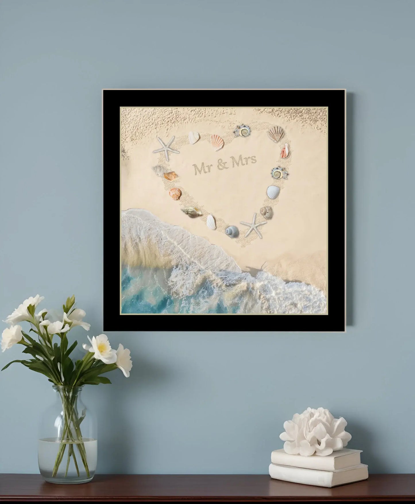 Marriage is a Beach 1 Black Framed Print Wall Art - Homeroots - Flyclothing LLC