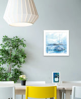 Serenity Sloop 1 White Framed Print Wall Art - Homeroots - Flyclothing LLC