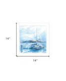 Serenity Sloop 1 White Framed Print Wall Art - Homeroots - Flyclothing LLC