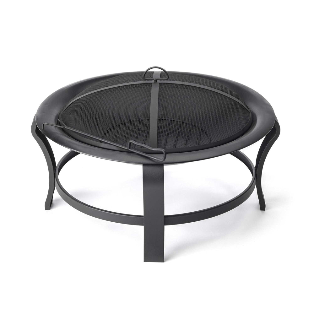 Black Steel Round Wood Burning Fire Pit - Homeroots - Flyclothing LLC