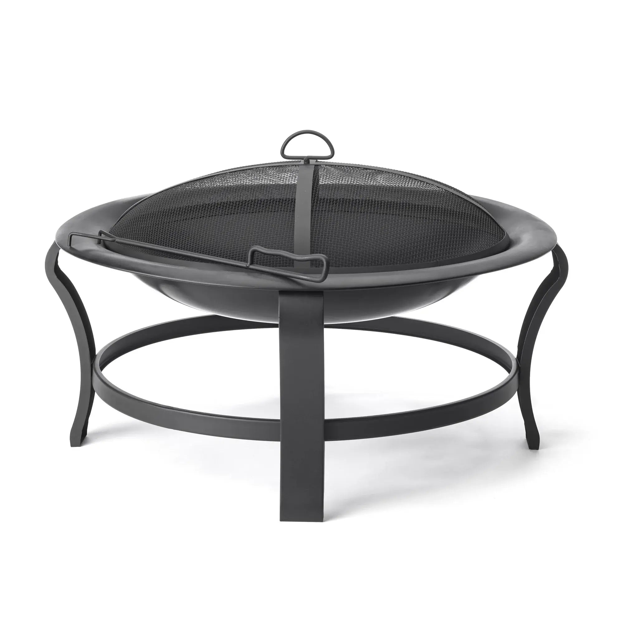 Black Steel Round Wood Burning Fire Pit - Homeroots - Flyclothing LLC