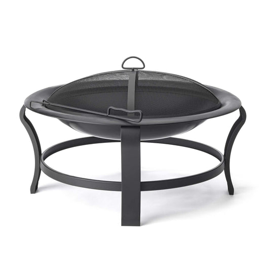 Black Steel Round Wood Burning Fire Pit - Homeroots - Flyclothing LLC