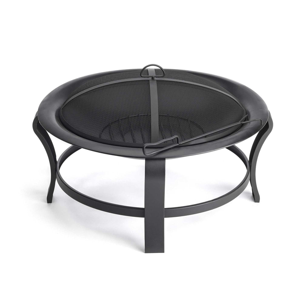 Black Steel Round Wood Burning Fire Pit - Homeroots - Flyclothing LLC