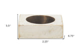 4" Wide Pillar Tabletop Pillar Candle Holder - Homeroots