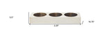 Distressed White 3 Hole Cheese Mold Candle Holder - Homeroots