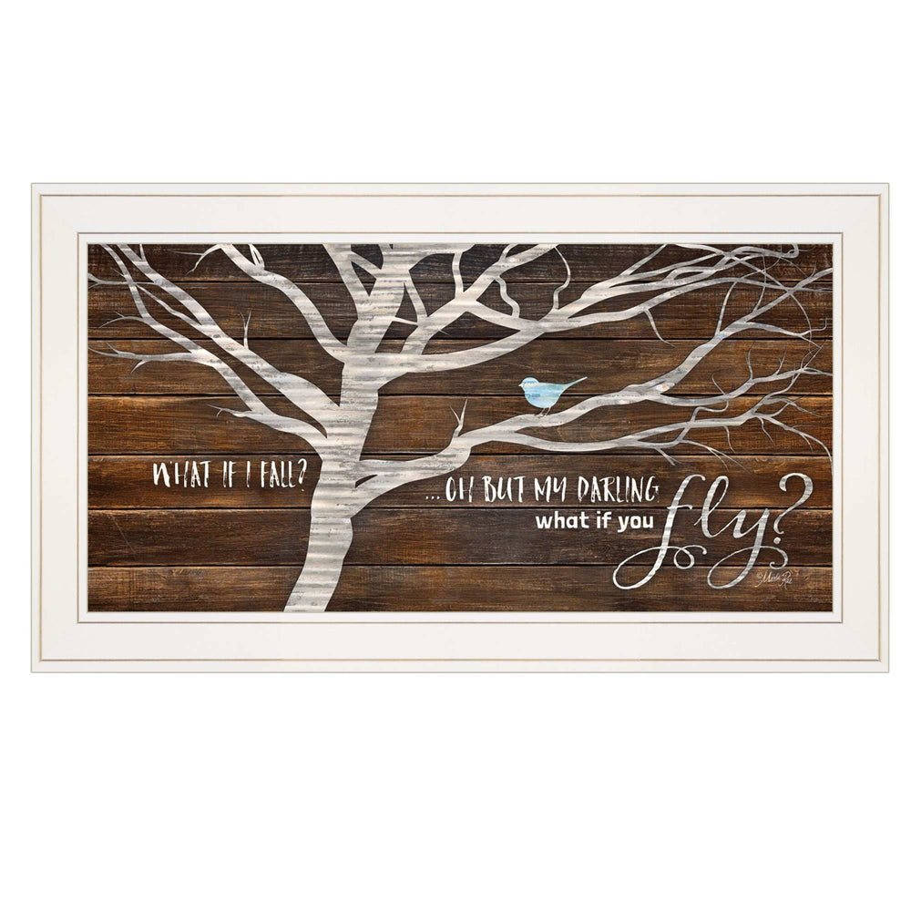 What if You Fly 1 White Framed Print Wall Art - Homeroots - Flyclothing LLC
