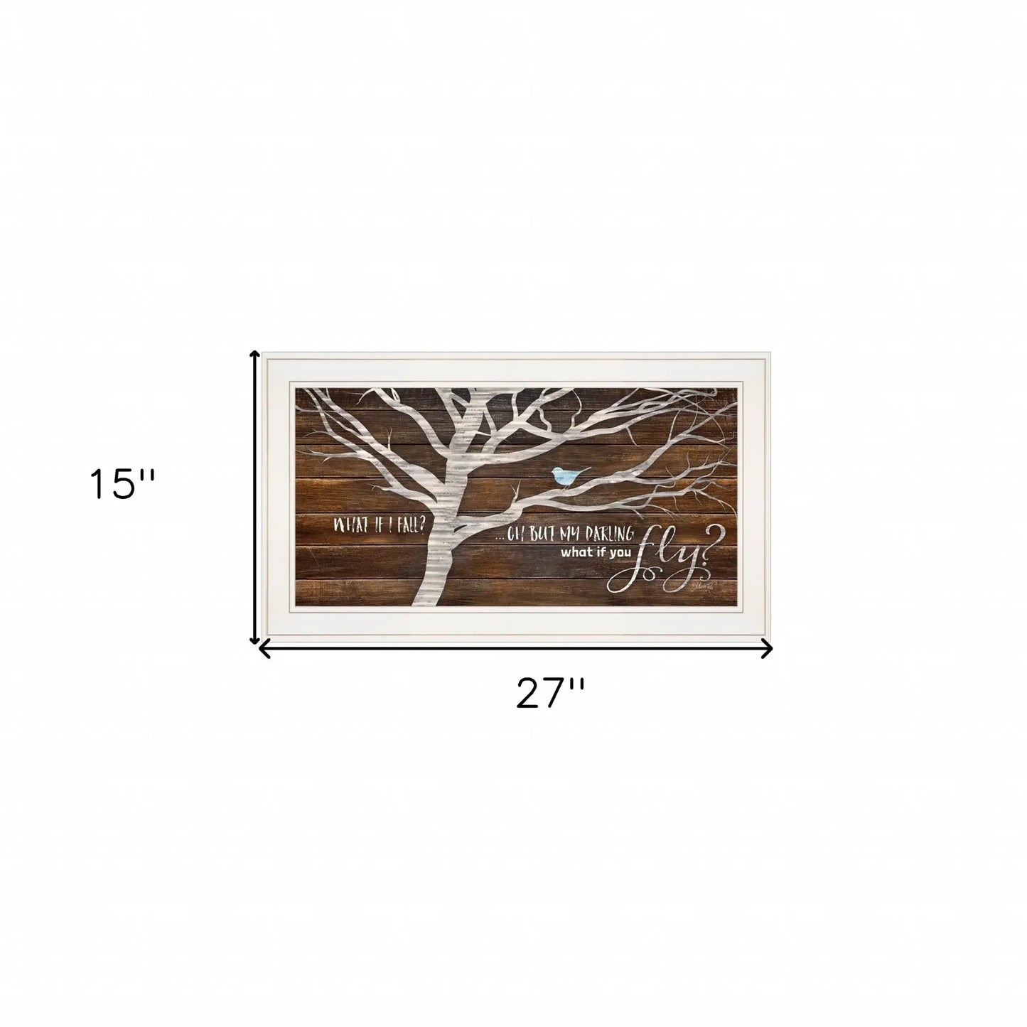 What if You Fly 1 White Framed Print Wall Art - Homeroots - Flyclothing LLC
