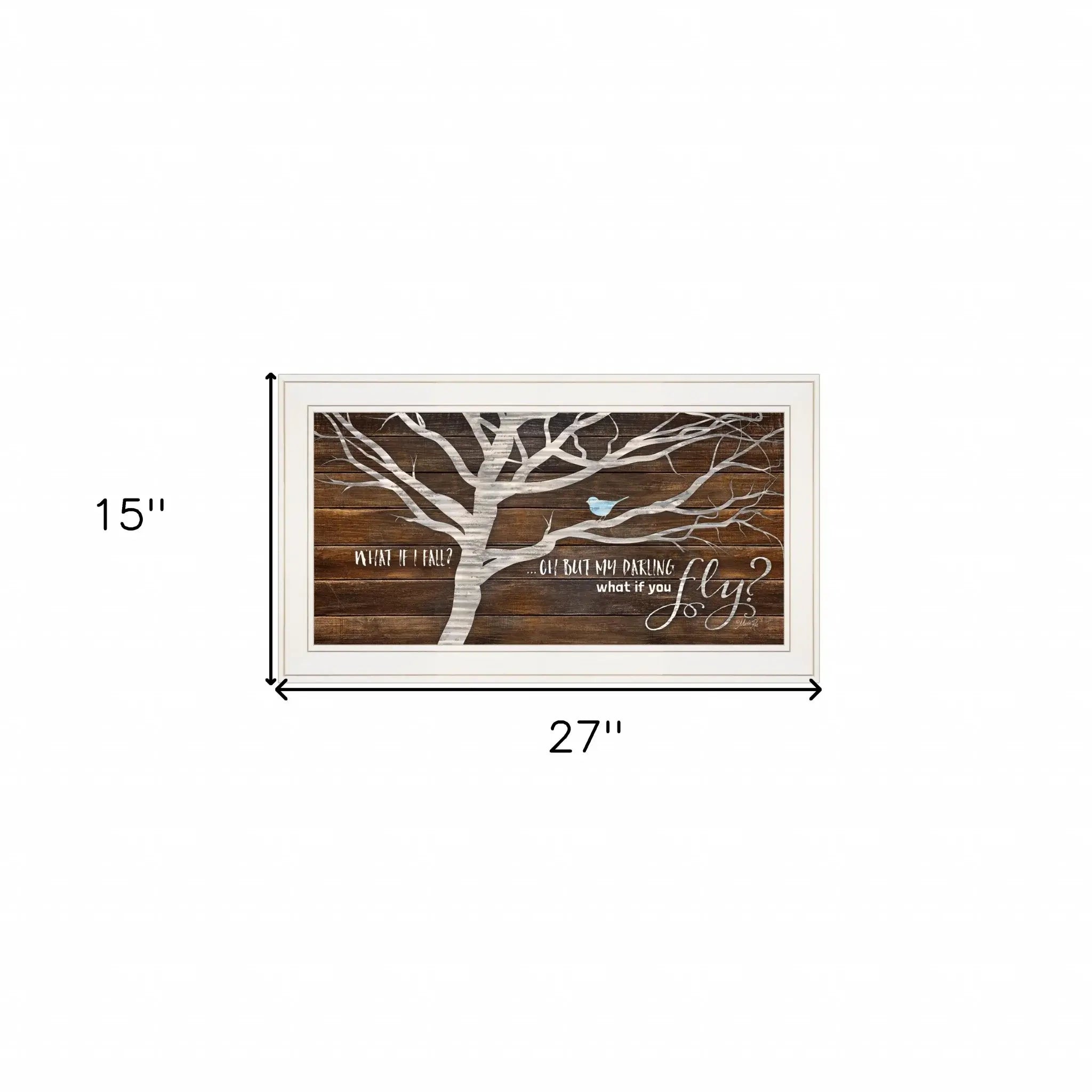 What if You Fly 1 White Framed Print Wall Art - Homeroots - Flyclothing LLC