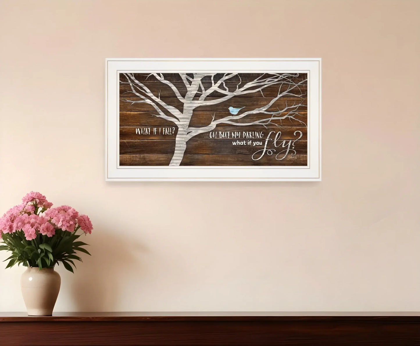 What if You Fly 1 White Framed Print Wall Art - Homeroots - Flyclothing LLC