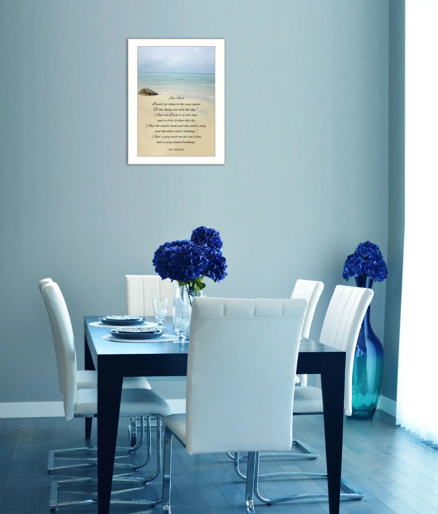 Sea Fever White Framed Print Wall Art - Homeroots - Flyclothing LLC