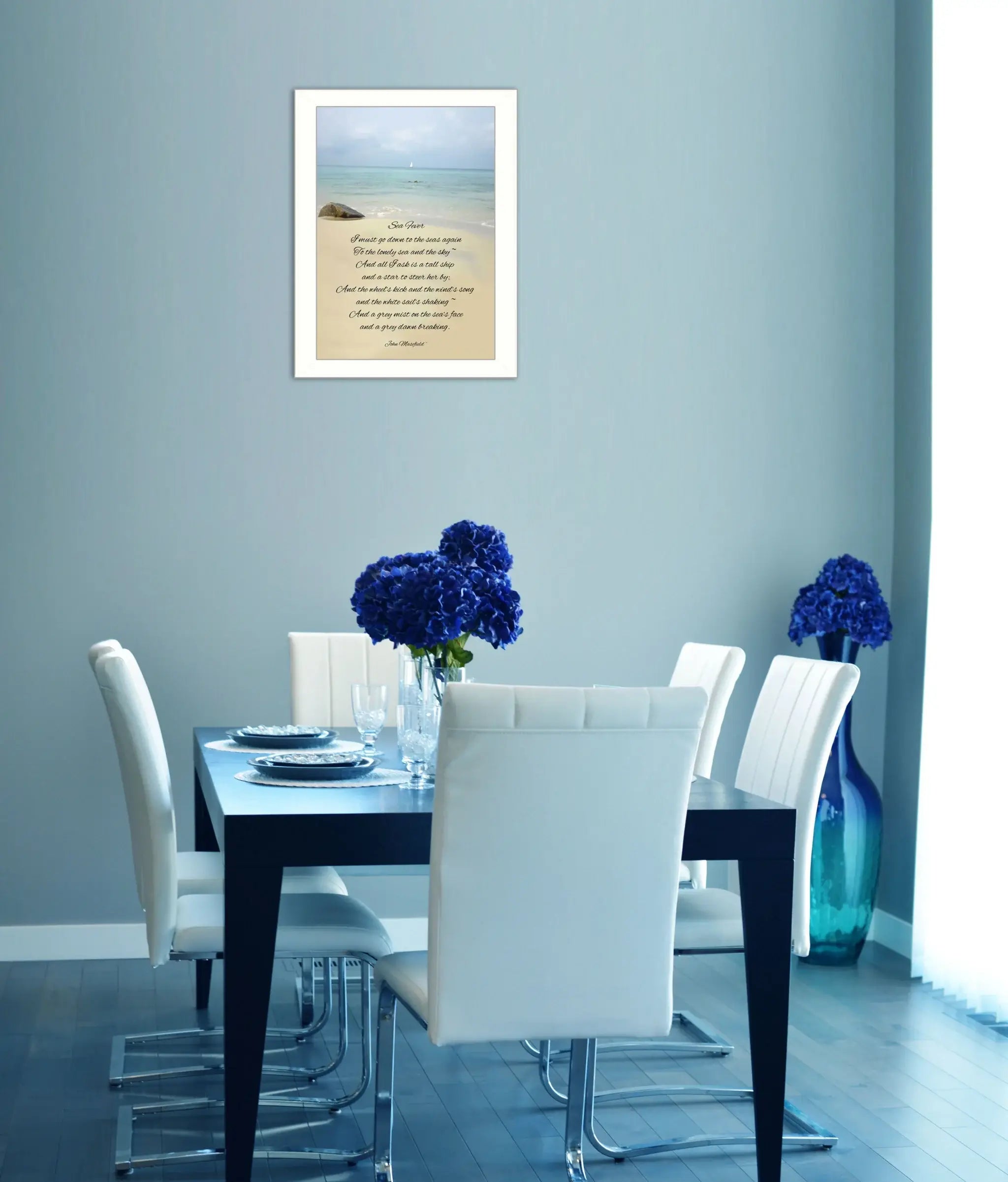Sea Fever White Framed Print Wall Art - Homeroots - Flyclothing LLC