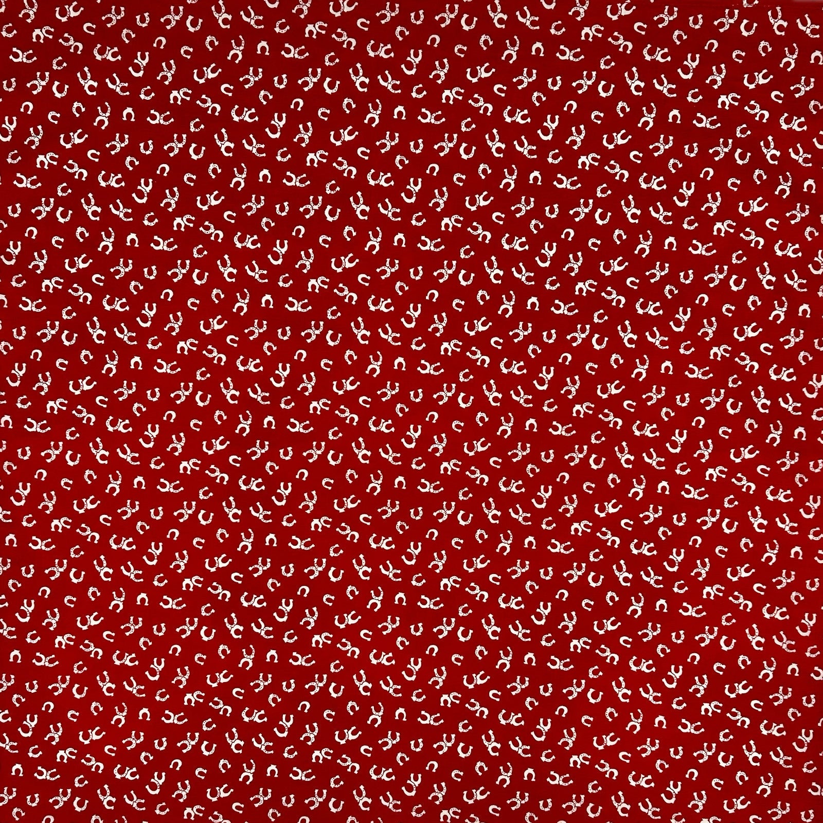 Rockmount Ranch Wear Lucky Horseshoes Western Cotton Bandana in Red - Rockmount Clothing - Flyclothing LLC