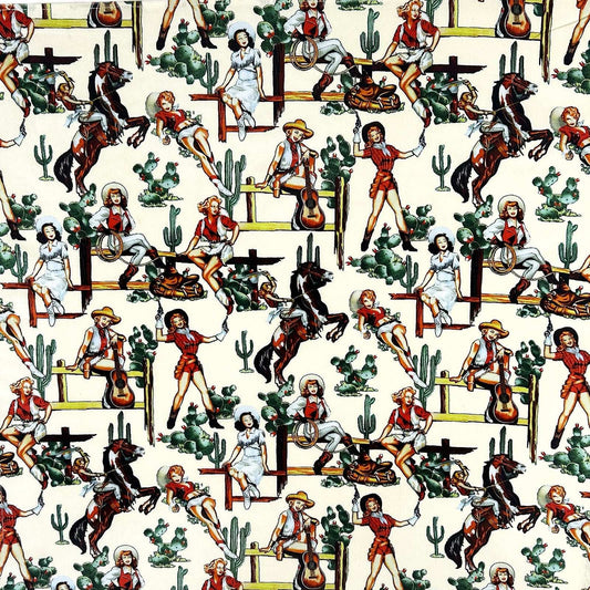 Rockmount Ranch Ware Vintage Cowgirl Western Cotton Bandana in Ivory - Rockmount Clothing - Flyclothing LLC