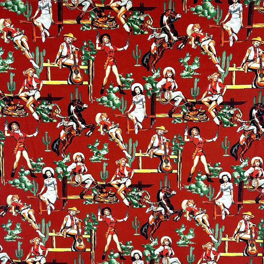 Rockmount Ranch Ware Vintage Cowgirl Western Cotton Bandana in Red - Rockmount Clothing - Flyclothing LLC