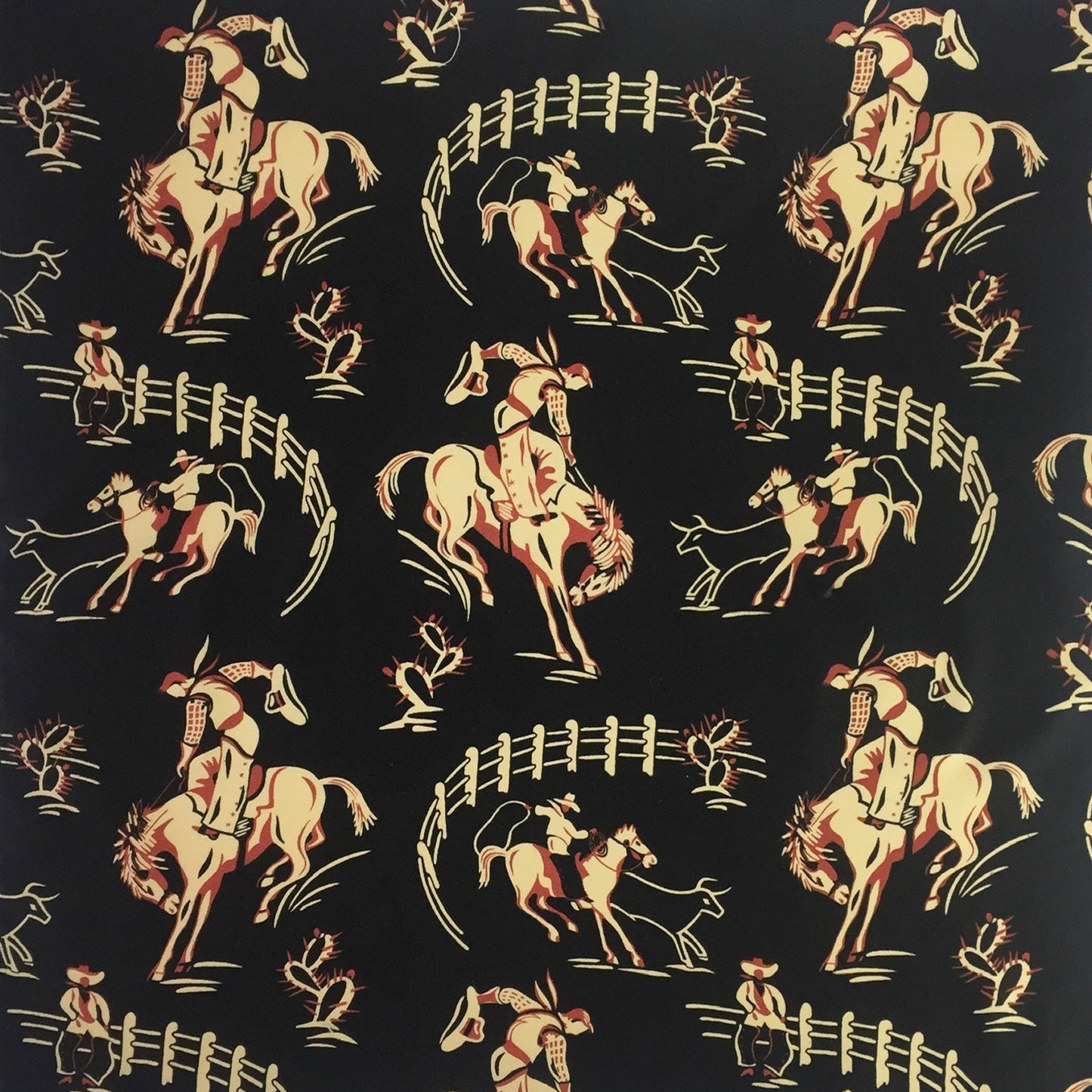 Vintage Rockmount Bronc Western Cotton Bandana in Black - Rockmount Clothing - Flyclothing LLC