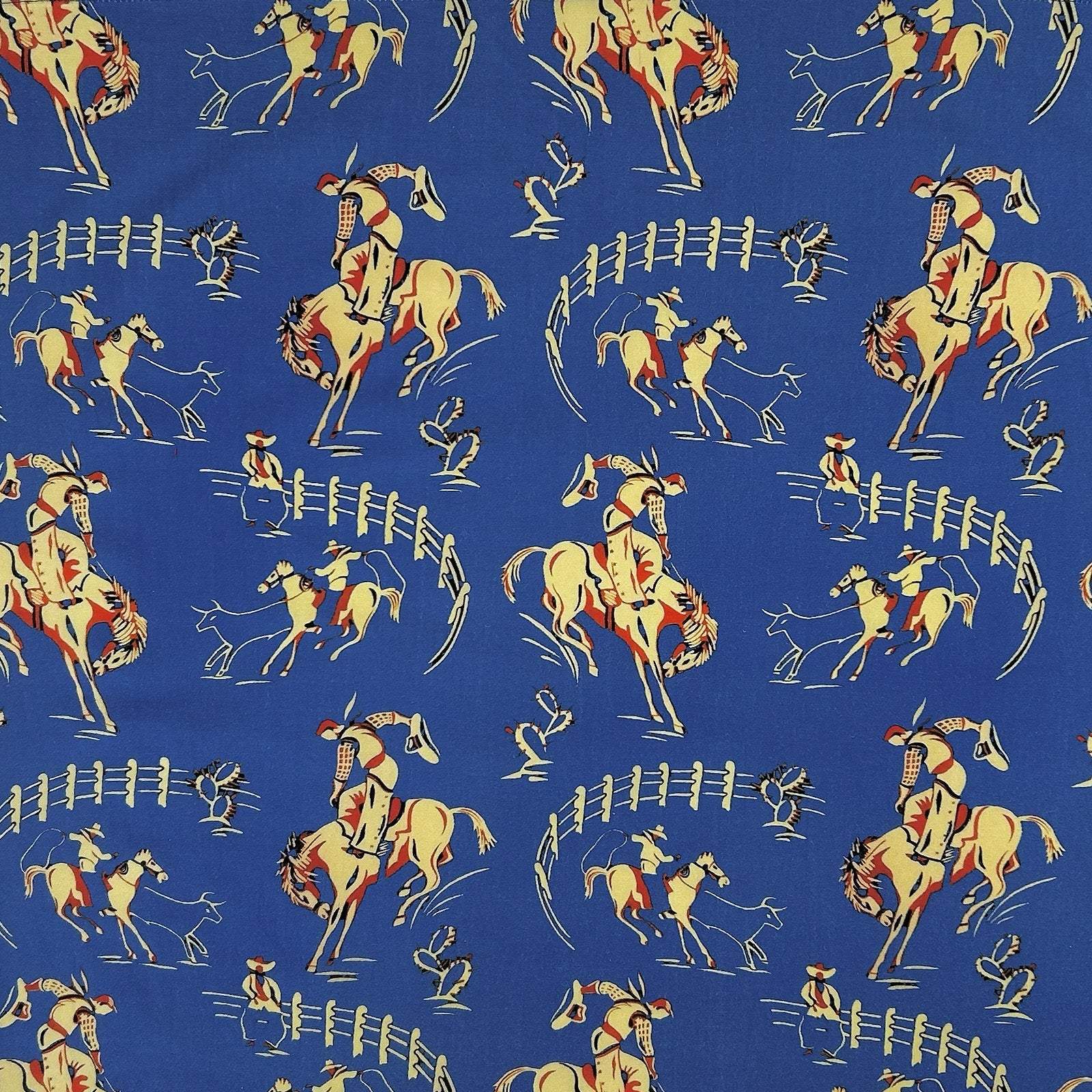 Rockmount Ranch Ware Vintage Rockmount Bronc Western Cotton Bandana in Blue - Rockmount Clothing - Flyclothing LLC