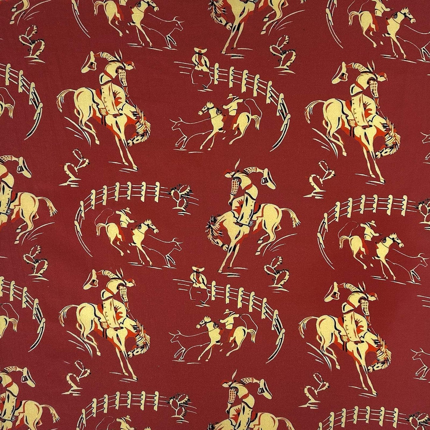 Rockmount Ranch Ware Vintage Rockmount Bronc Western Cotton Bandana in Red - Rockmount Clothing - Flyclothing LLC