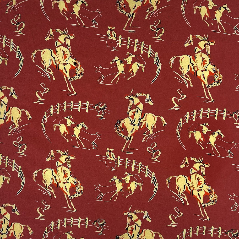 Rockmount Ranch Ware Vintage Rockmount Bronc Western Cotton Bandana in Red