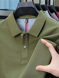 Men's Plus Size Button Detail Short Sleeve Polo - Trendsi - Flyclothing LLC