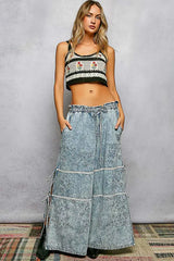 POL Floral Embroidered Cropped Crochet Cami with Scalloped Hem - Trendsi - Flyclothing LLC