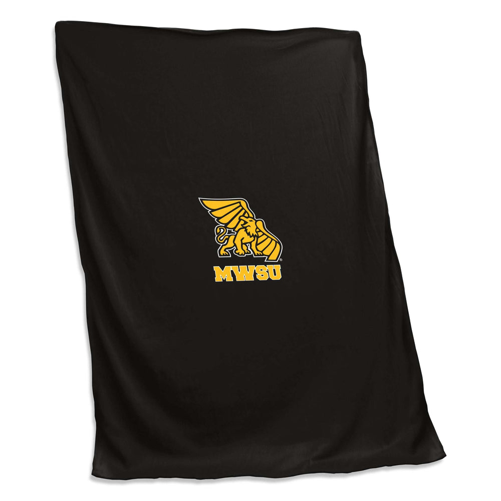 Missouri Western State Black Sweatshirt Blanket (Screened) - Logo Brands - Flyclothing LLC