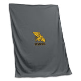 Missouri Western State Charcoal Sweatshirt Blanket (Screened) - Logo Brands - Flyclothing LLC