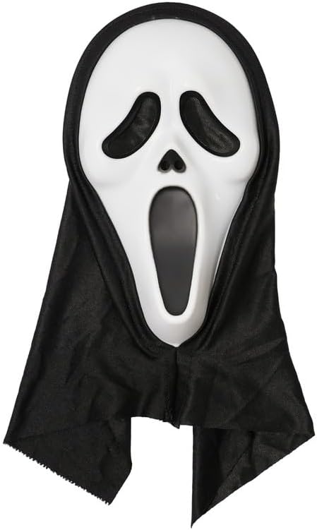 Scary Horror GhostFace Mask with Bloody Toy Knife Halloween Scream Cosplay Costume - SHOMICOBOUTIQUE - Flyclothing LLC