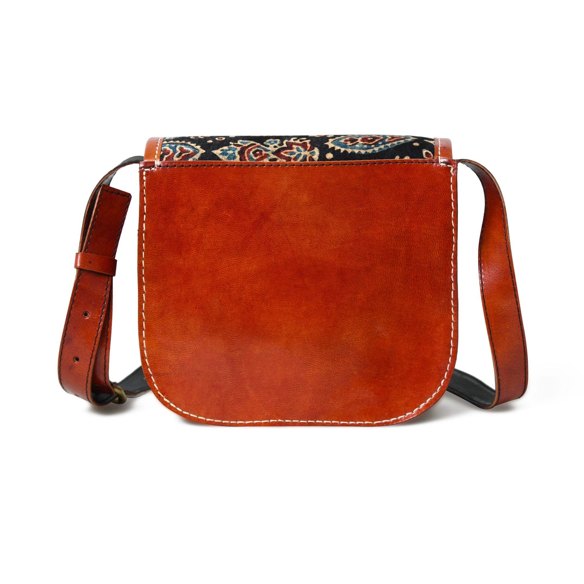Astounding Ajrakh Ethnic Satchel - Classy Leather Bags - Flyclothing LLC
