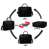 Texas Black Leather Briefcase