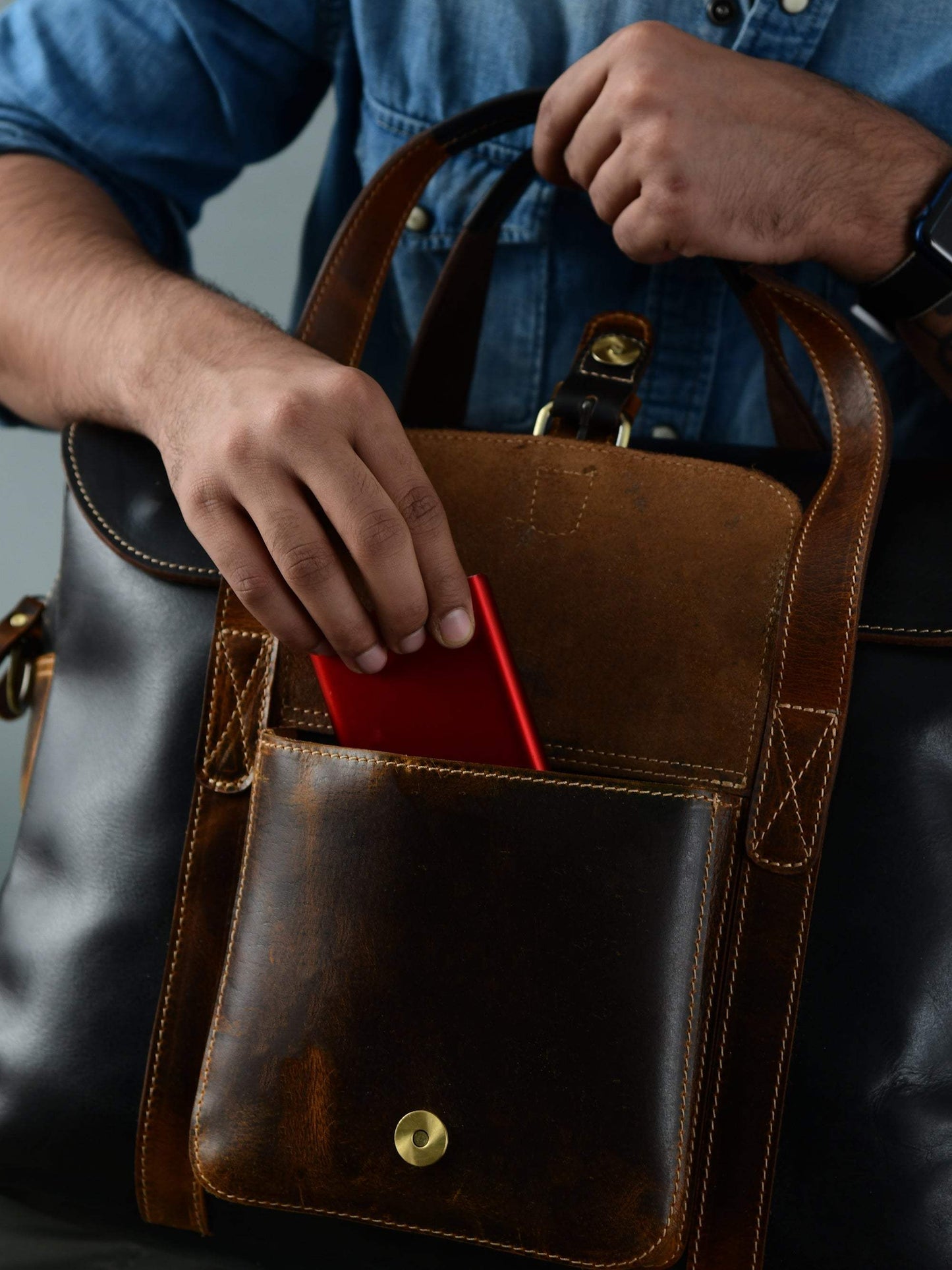 Walker Office Travel Top Handle Bag - Classy Leather Bags - Flyclothing LLC