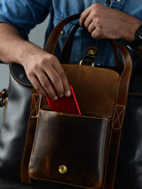 Walker Office Travel Top Handle Bag - Classy Leather Bags - Flyclothing LLC