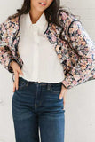 Floral Button Up Long Sleeve Winter Coat - Trendsi - Flyclothing LLC