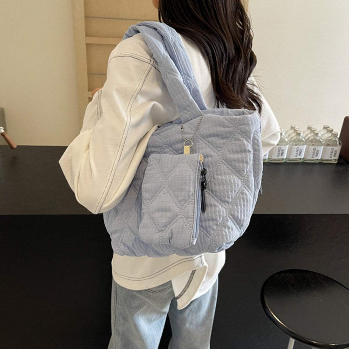Polyester Medium Tote Bag - Trendsi - Flyclothing LLC