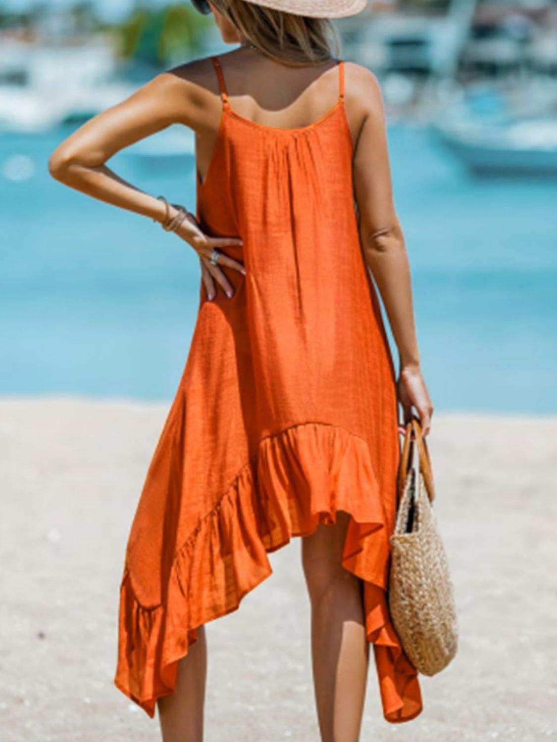 Ruffled Scoop Neck Sleeveless Dress - Trendsi - Flyclothing LLC