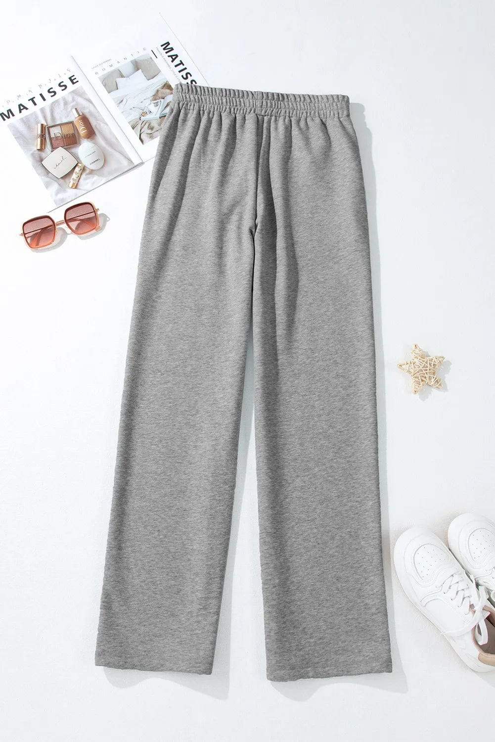 Drawstring Pants with Pockets - Trendsi - Flyclothing LLC