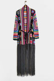 Fringe Tied Long Sleeve Cardigan - Trendsi - Flyclothing LLC